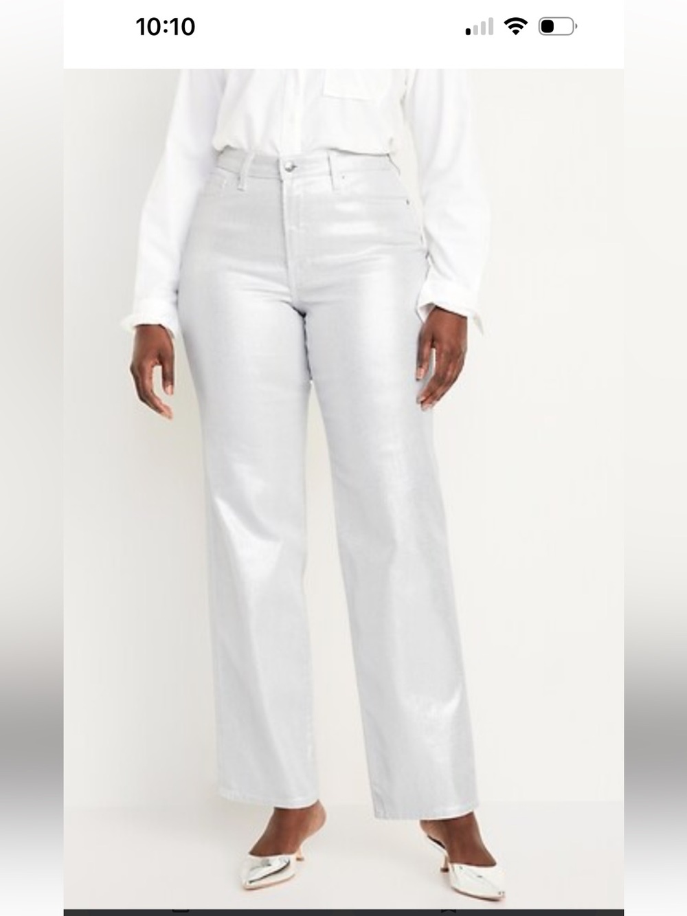 High-Waisted Silver Shine OG Loose Jeans Size 2 NWT